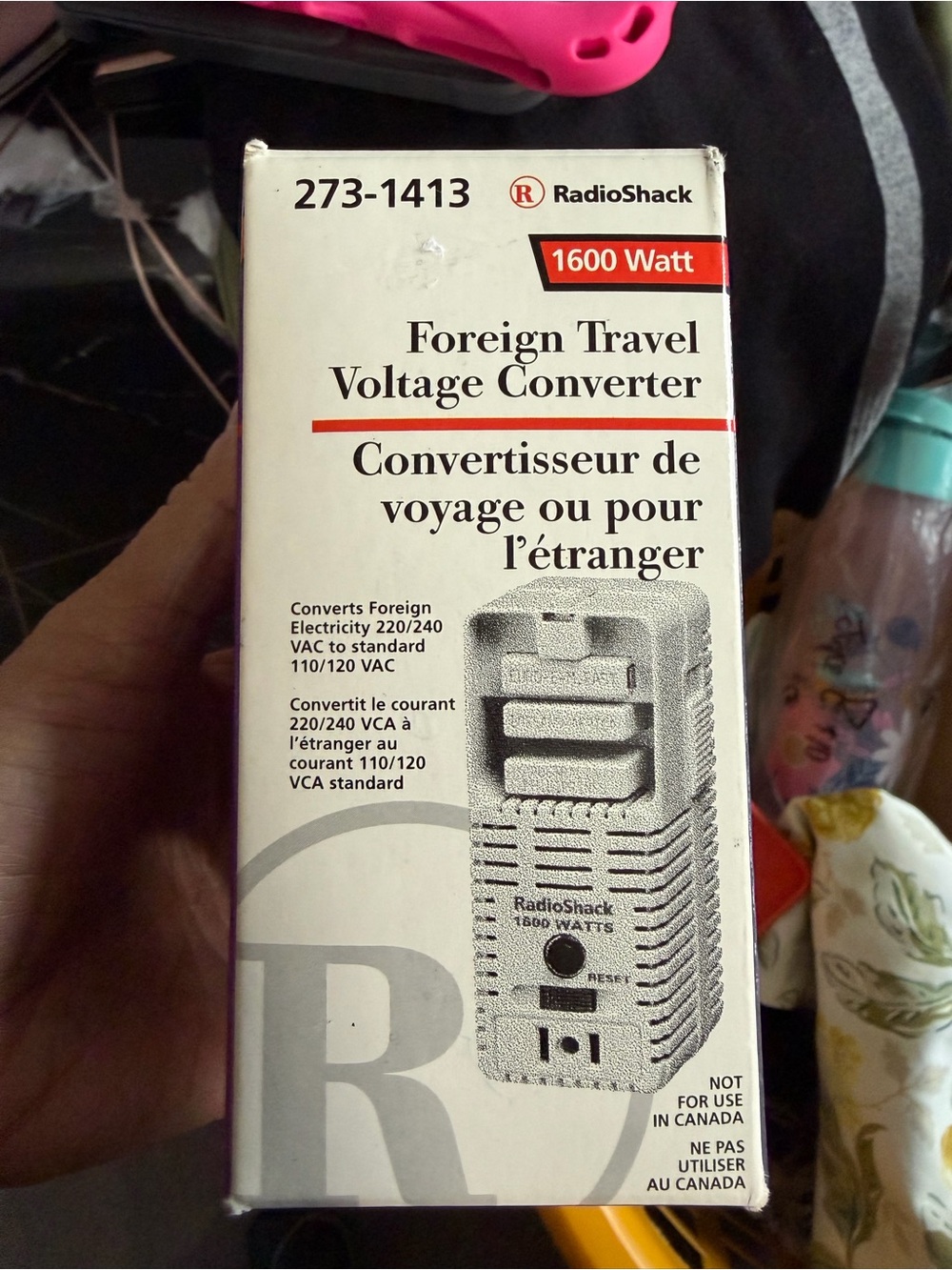 Foreign Travel Voltage Converter 1600W - Purple